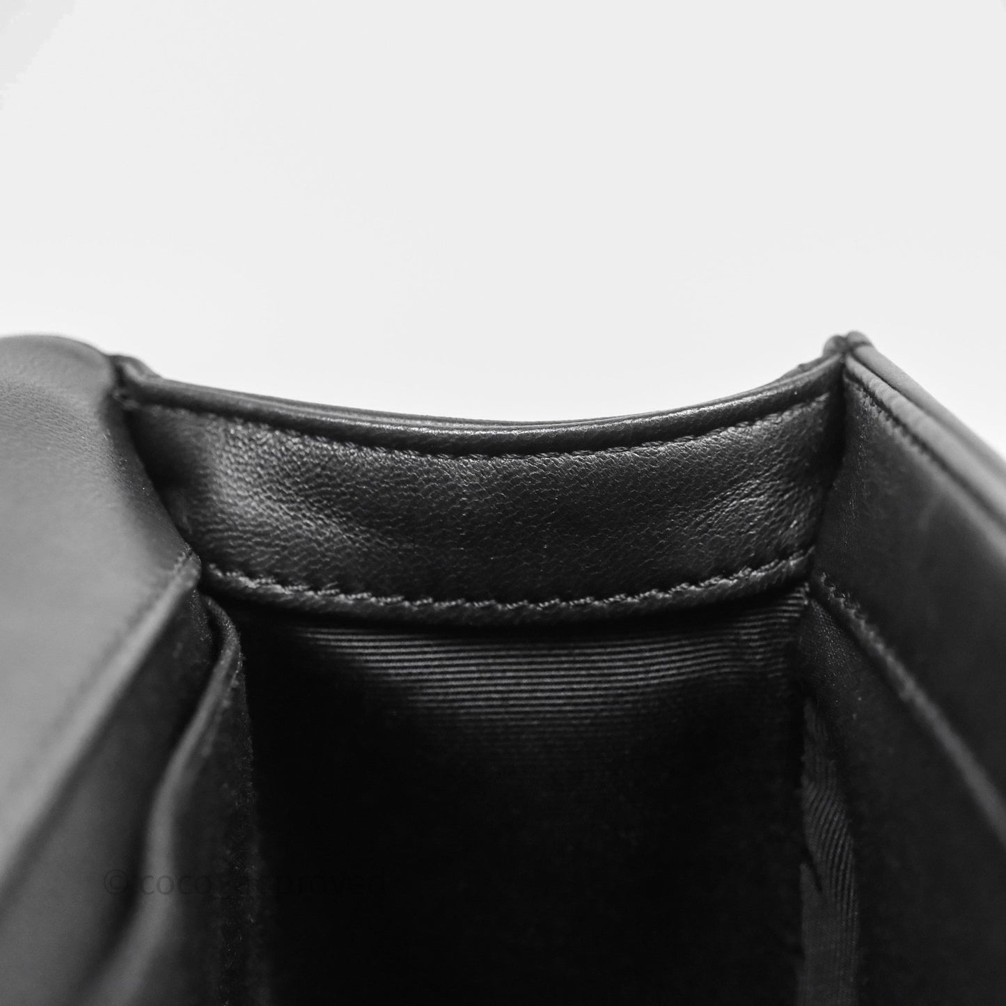 Chanel Medium Boy Quilted Black Lambskin Aged Gold Hardware