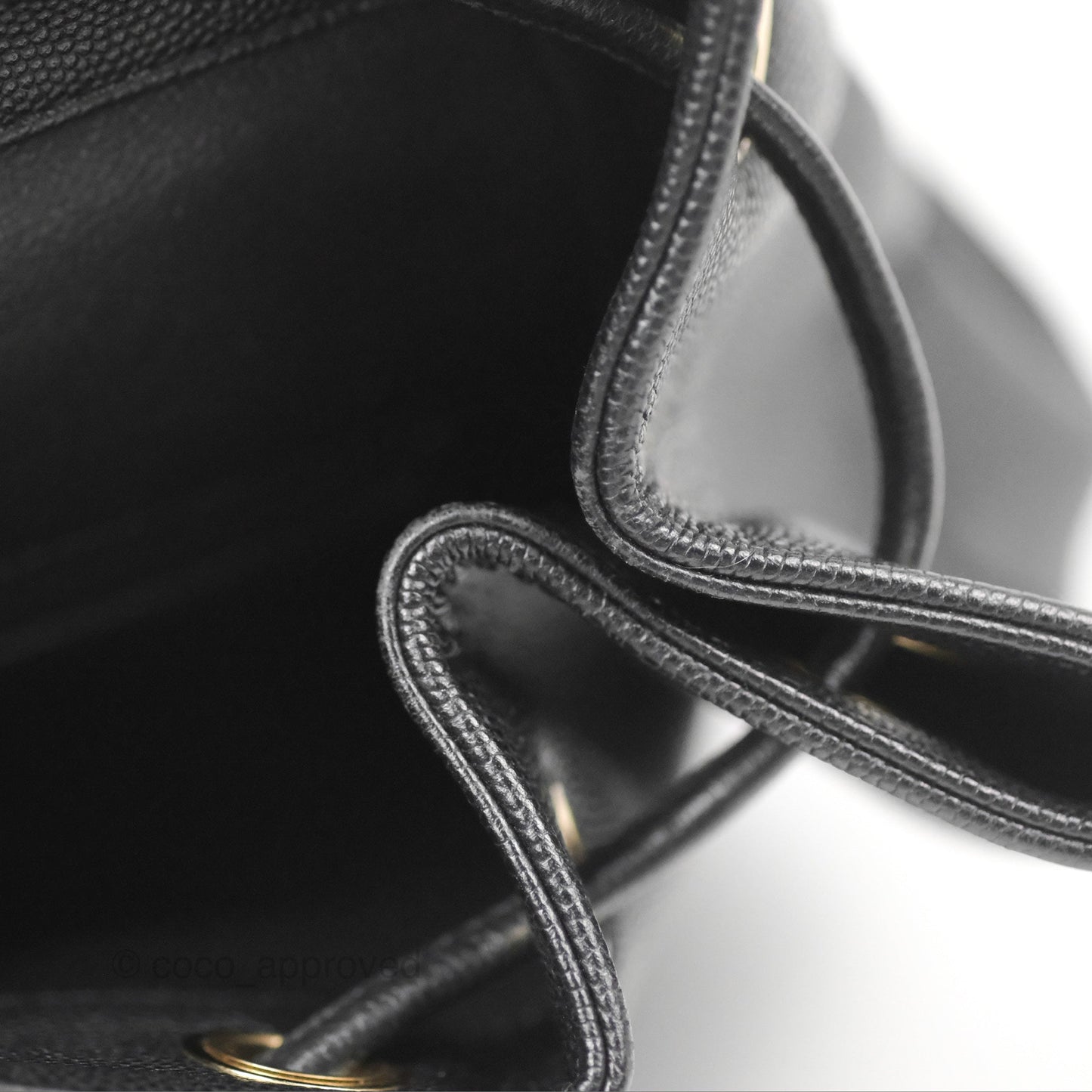 Chanel Quilted Business Affinity Backpack Black Caviar Gold Hardware