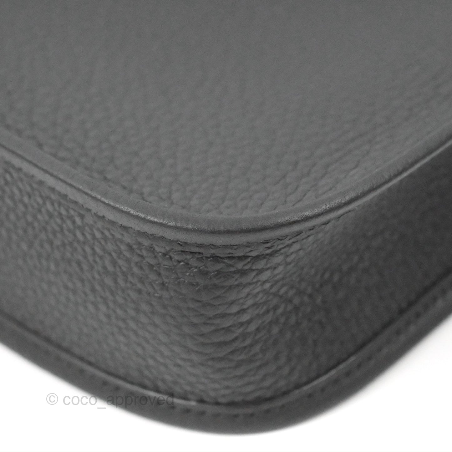 Hermès Mini Evelyne 16 Black Clemence Palladium Hardware With Twilly
