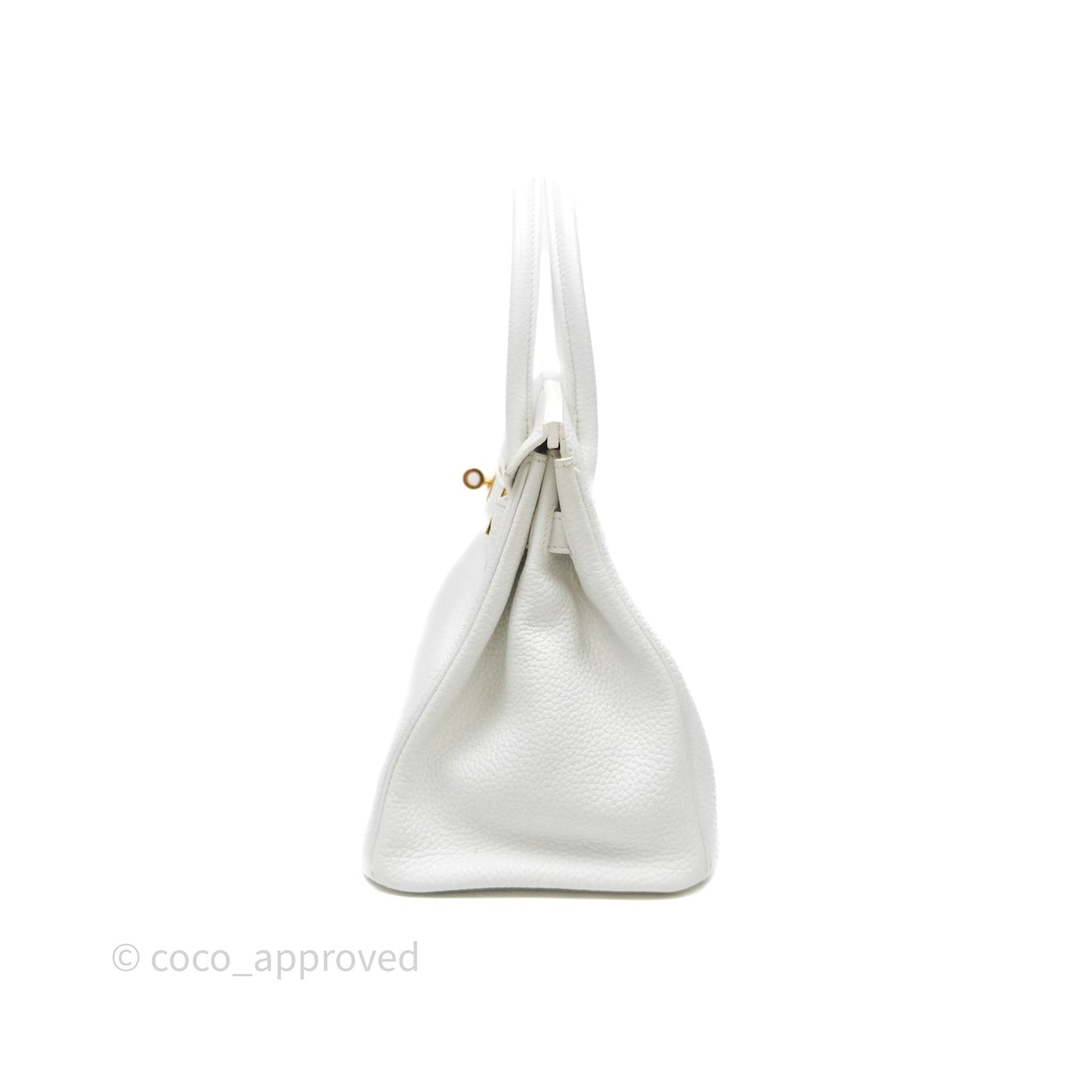 Hermès Birkin 30 Retourne Blanc 01 Clemence Gold Hardware