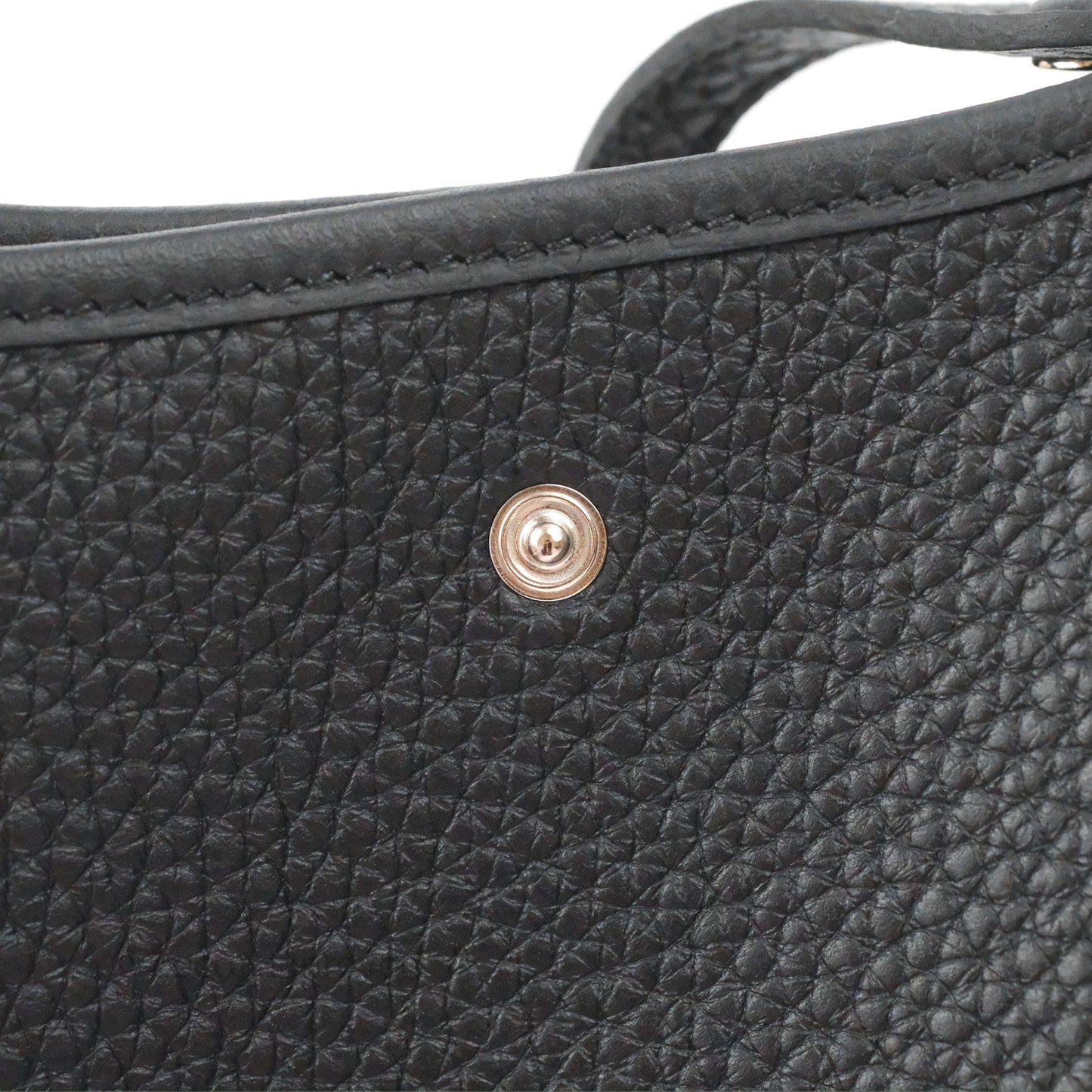 Hermès Mini Evelyne 16 Black Clemence Palladium Hardware With Twilly