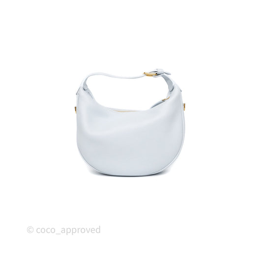 Celine Teen Celine Lulu in Grained Calfskin Glacier Light Blue