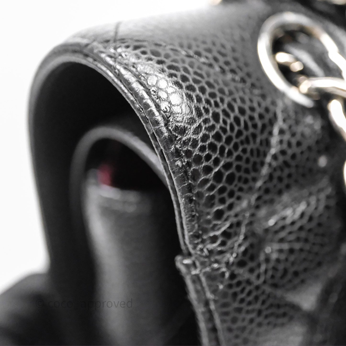 Chanel Quilted Maxi Double Flap Black Caviar Silver Hardware