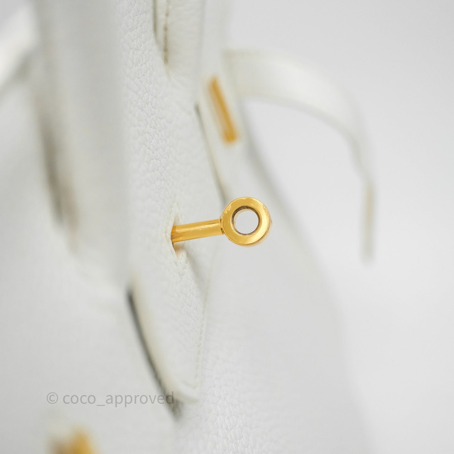Hermès Birkin 30 Retourne Blanc 01 Clemence Gold Hardware