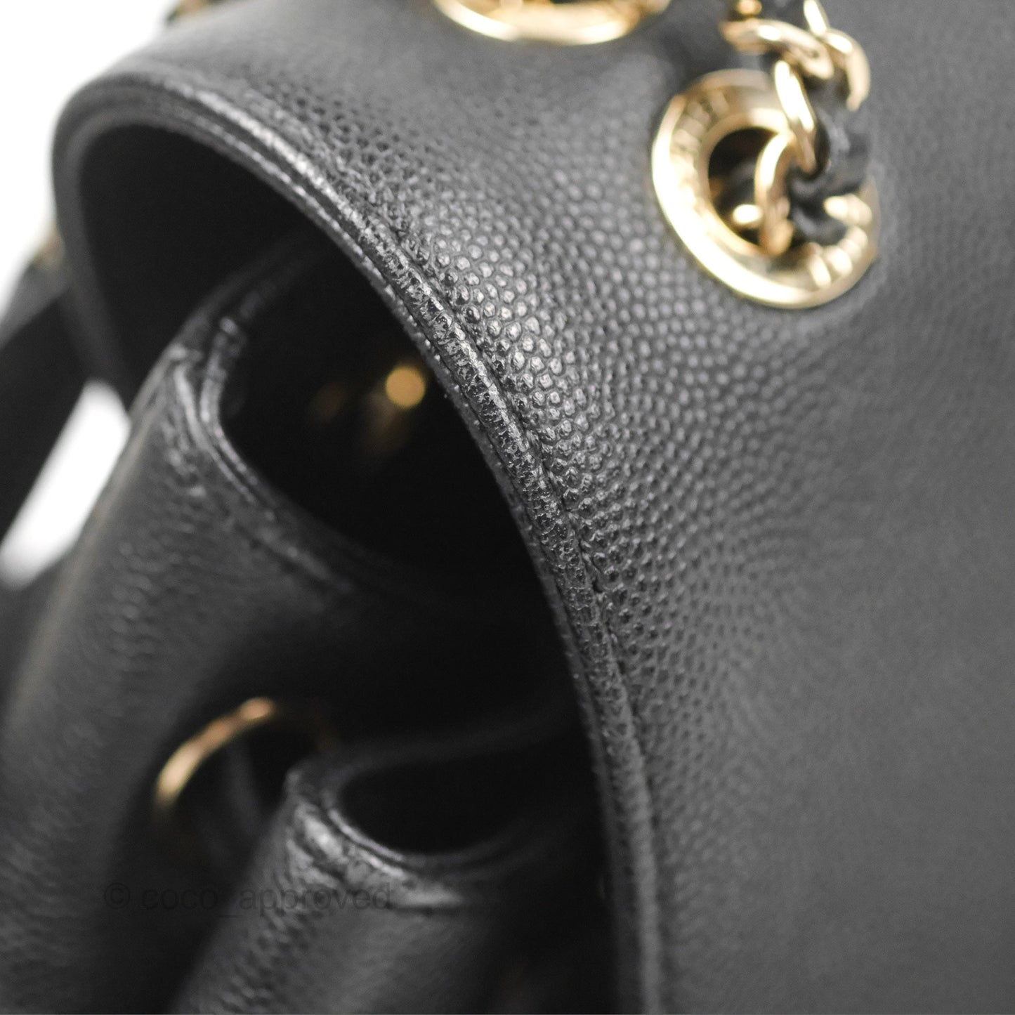 Chanel Quilted Business Affinity Backpack Black Caviar Gold Hardware