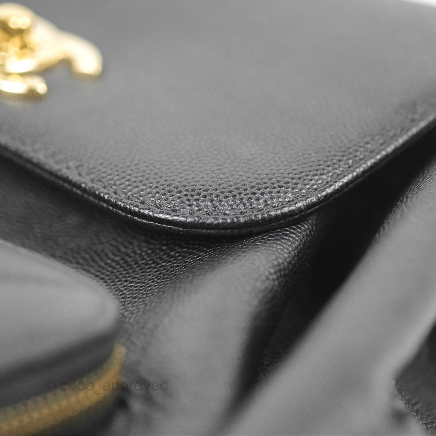 Chanel Quilted Business Affinity Backpack Black Caviar Gold Hardware