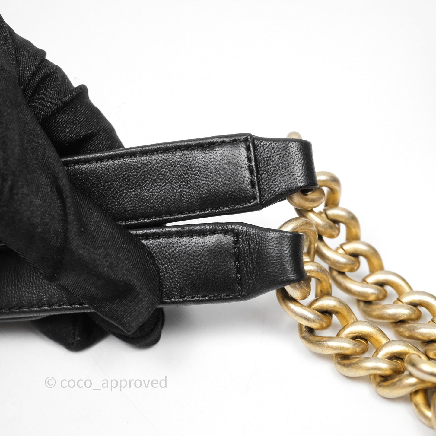 Chanel Medium Boy Quilted Black Lambskin Aged Gold Hardware