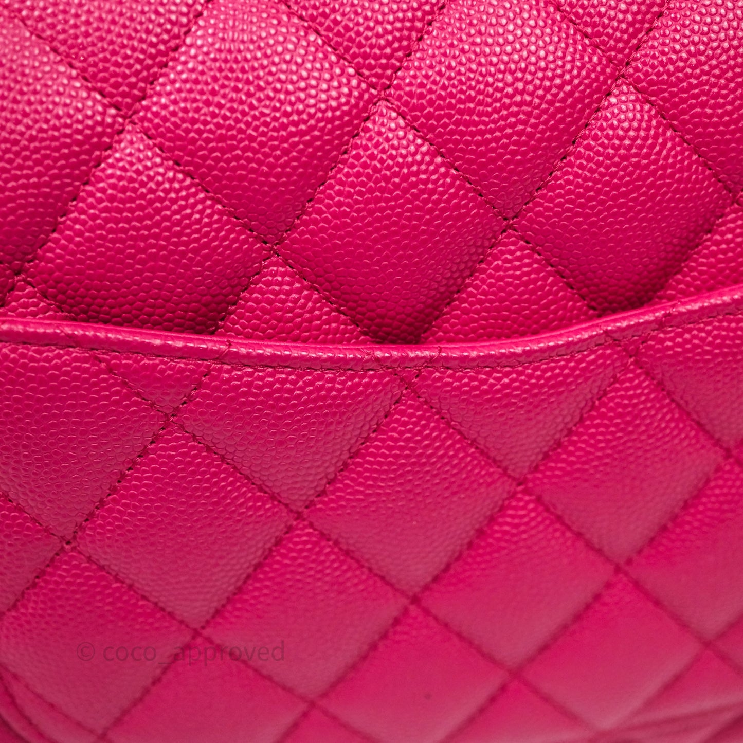 Chanel Small Classic Flap Quilted Hot Pink Caviar Silver Hardware