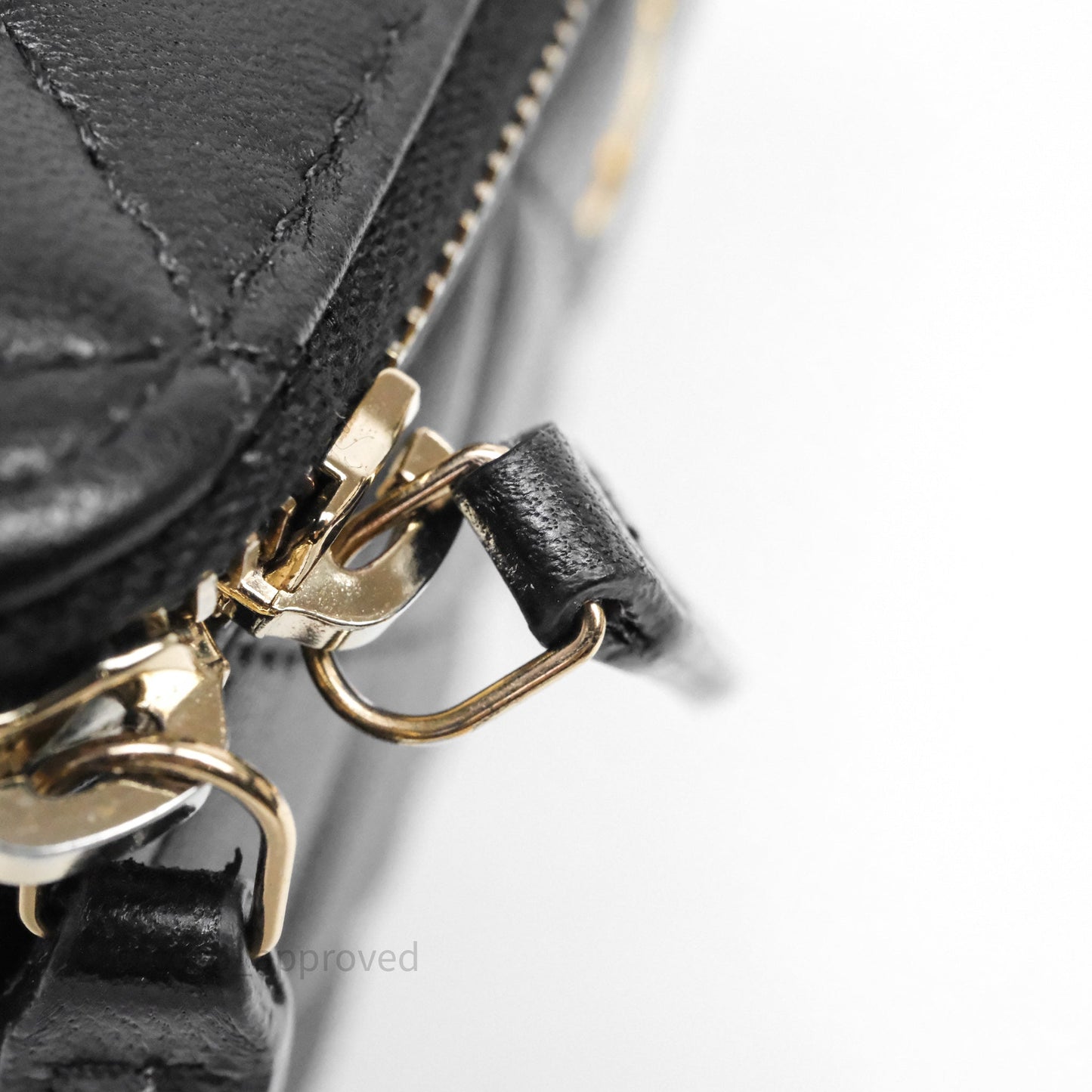 Chanel Vanity Rectangular Metal Top Handle Black Lambskin Aged Gold Hardware