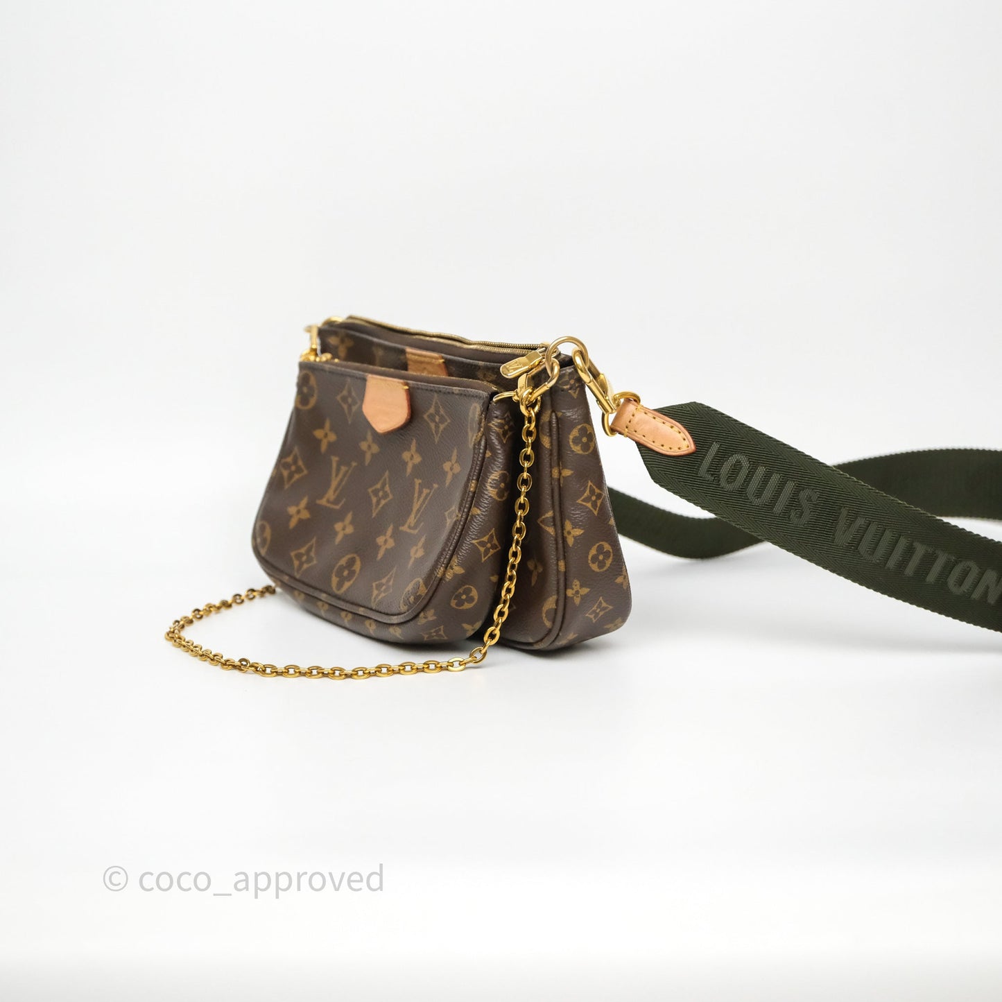 Louis Vuitton Multi Pochette Accessories Khaki Monogram Canvas