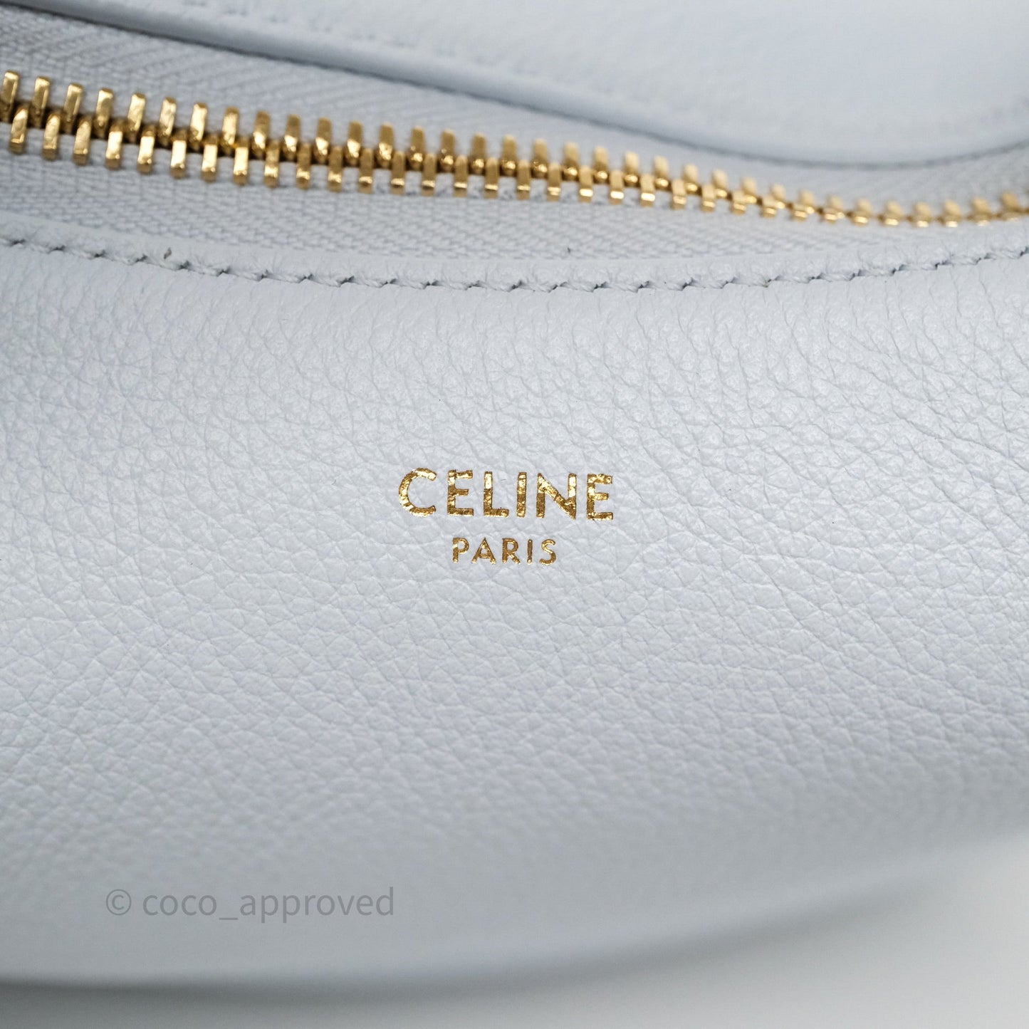 Celine Teen Celine Lulu in Grained Calfskin Glacier Light Blue