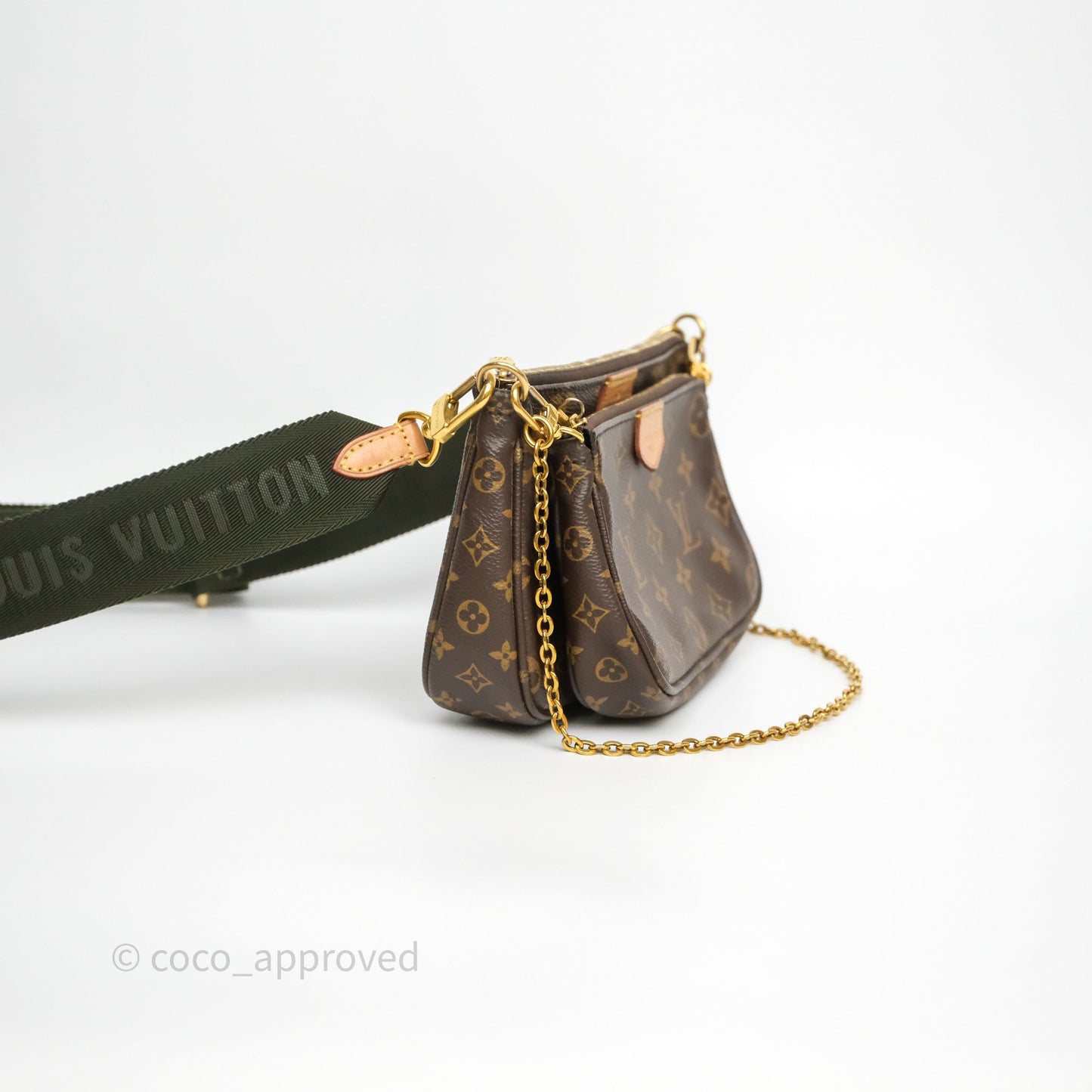 Louis Vuitton Multi Pochette Accessories Khaki Monogram Canvas