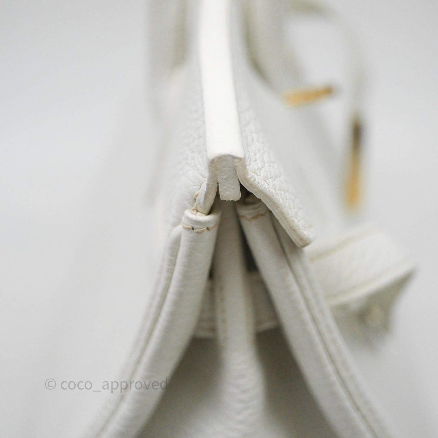 Hermès Birkin 30 Retourne Blanc 01 Clemence Gold Hardware