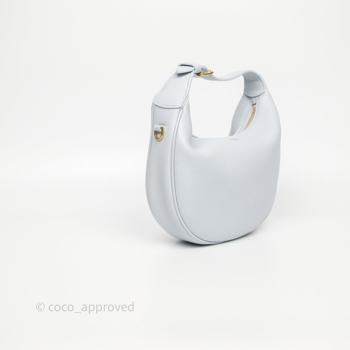 Celine Teen Celine Lulu in Grained Calfskin Glacier Light Blue