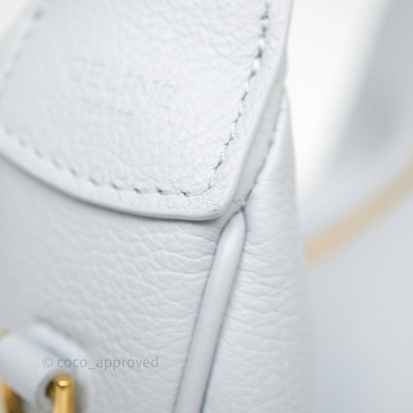 Celine Teen Celine Lulu in Grained Calfskin Glacier Light Blue