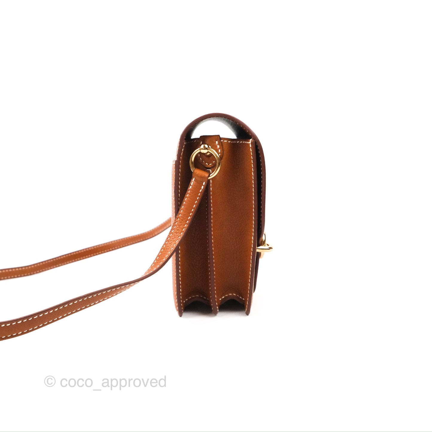 Hermès Roulis Mini 18 Gold Fauve Barenia Gold Hardware