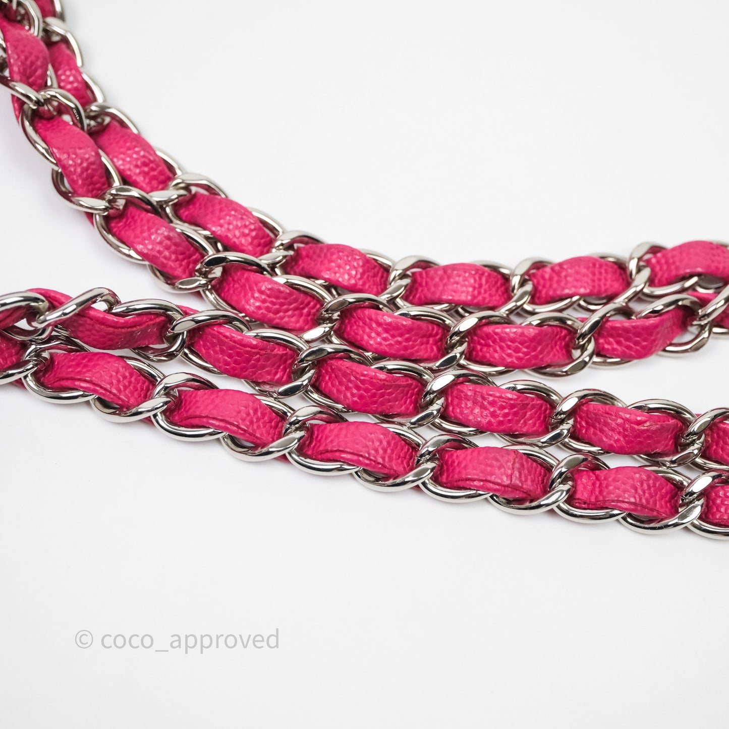 Chanel Small Classic Flap Quilted Hot Pink Caviar Silver Hardware