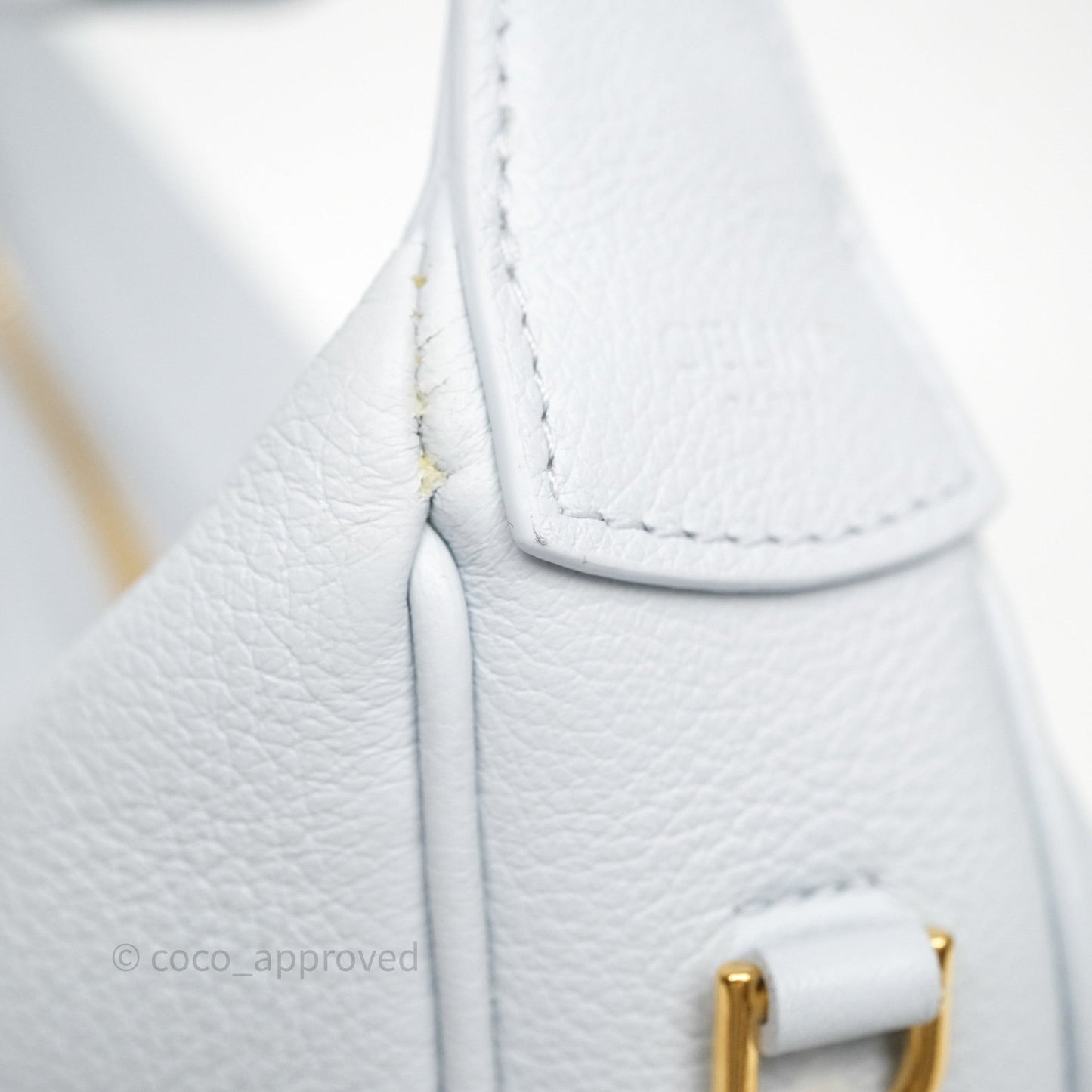Celine Teen Celine Lulu in Grained Calfskin Glacier Light Blue