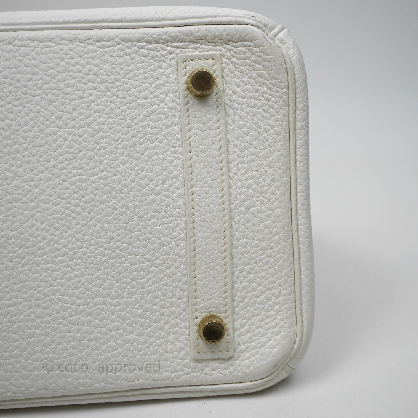 Hermès Birkin 30 Retourne Blanc 01 Clemence Gold Hardware