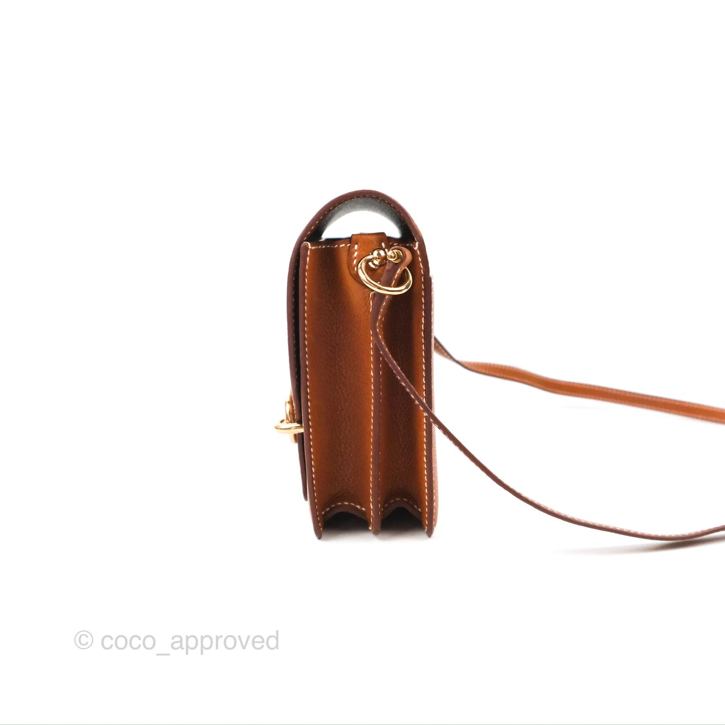 Hermès Roulis Mini 18 Gold Fauve Barenia Gold Hardware