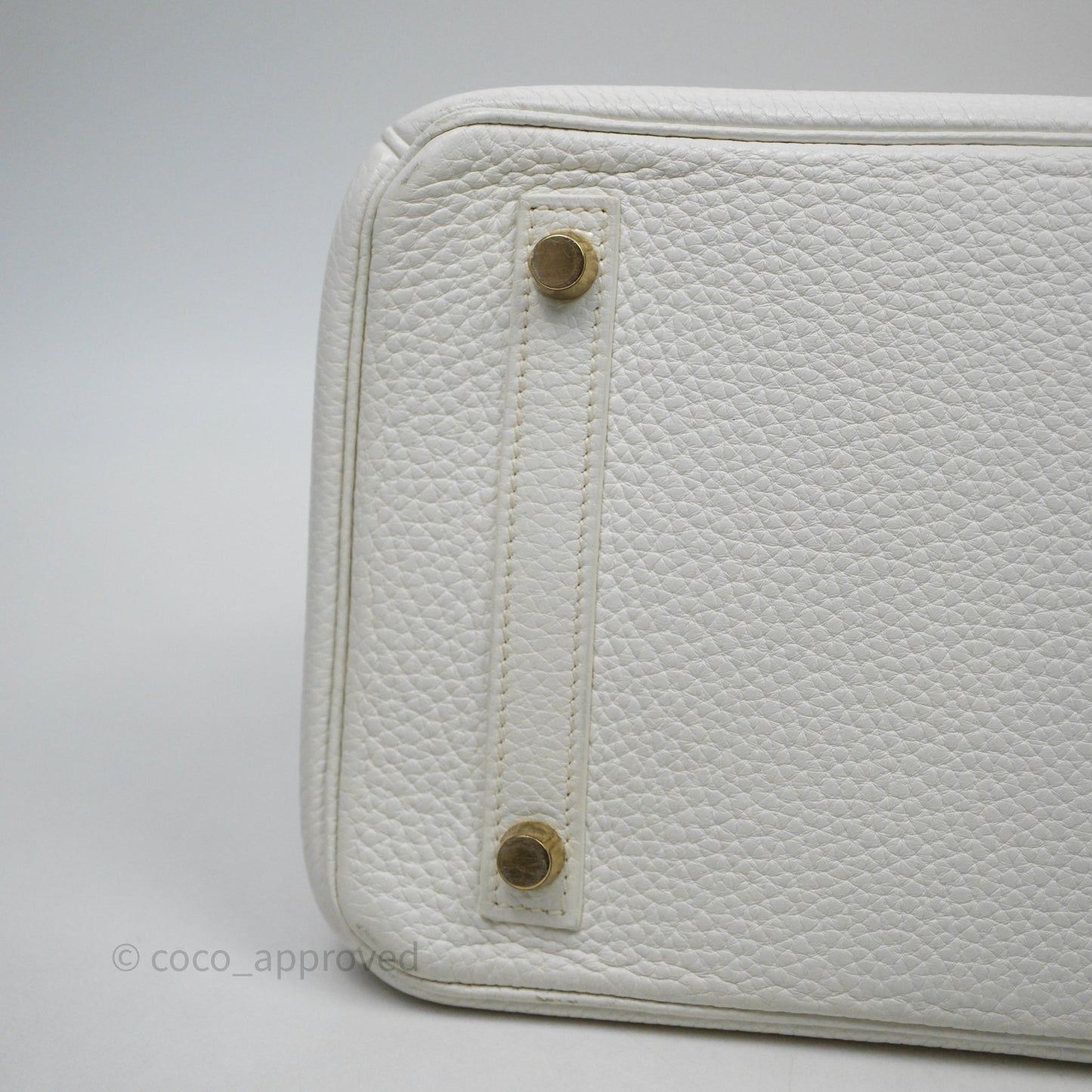 Hermès Birkin 30 Retourne Blanc 01 Clemence Gold Hardware