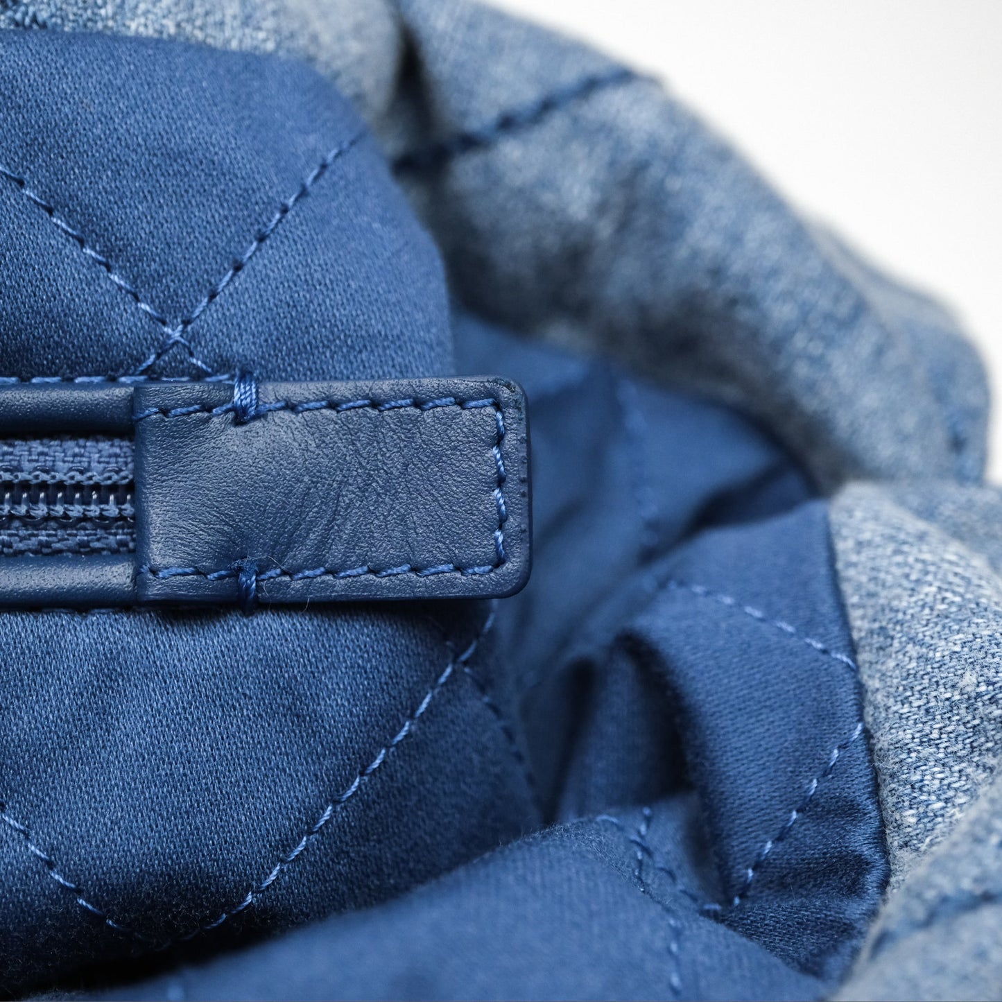 Chanel 22 Small Pearl Studded Denim Silver Hardware