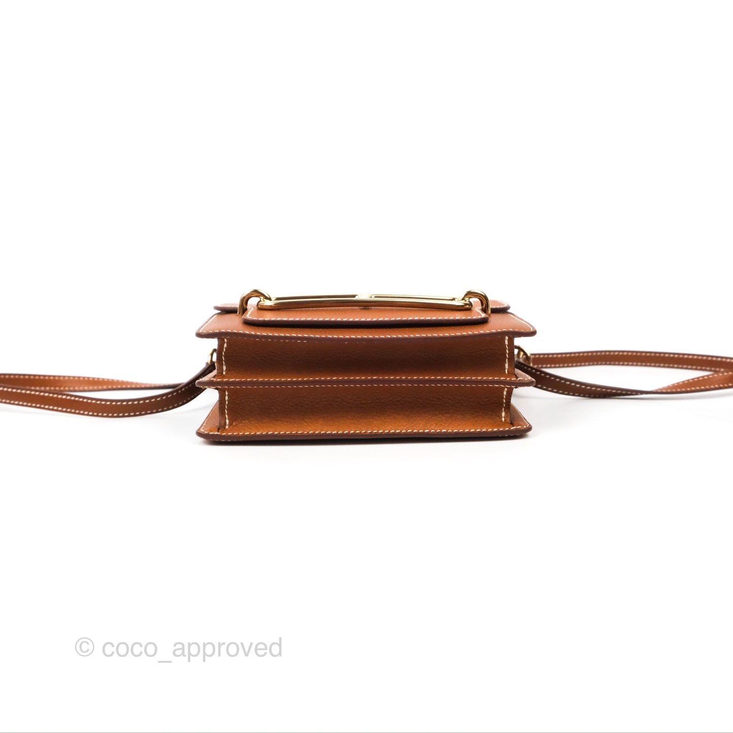 Hermès Roulis Mini 18 Gold Fauve Barenia Gold Hardware