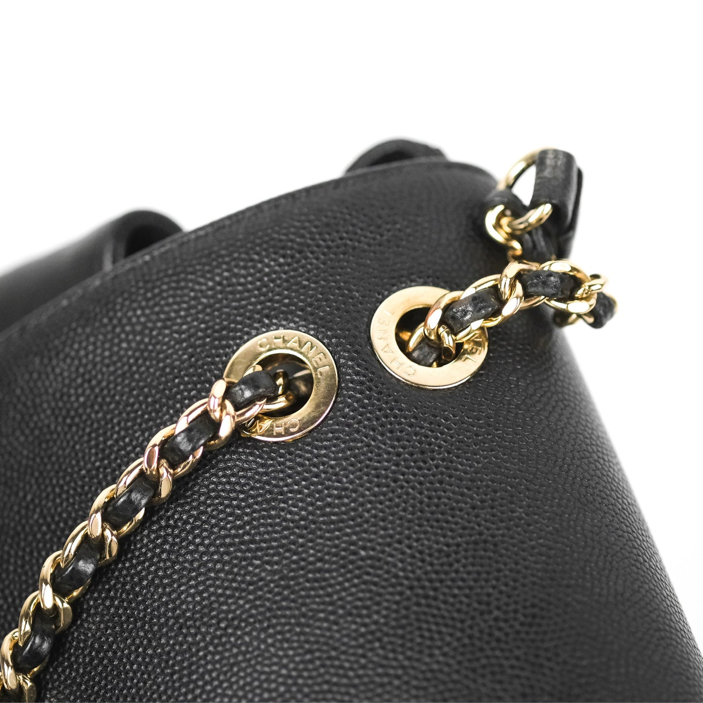 Chanel Quilted Business Affinity Backpack Black Caviar Gold Hardware