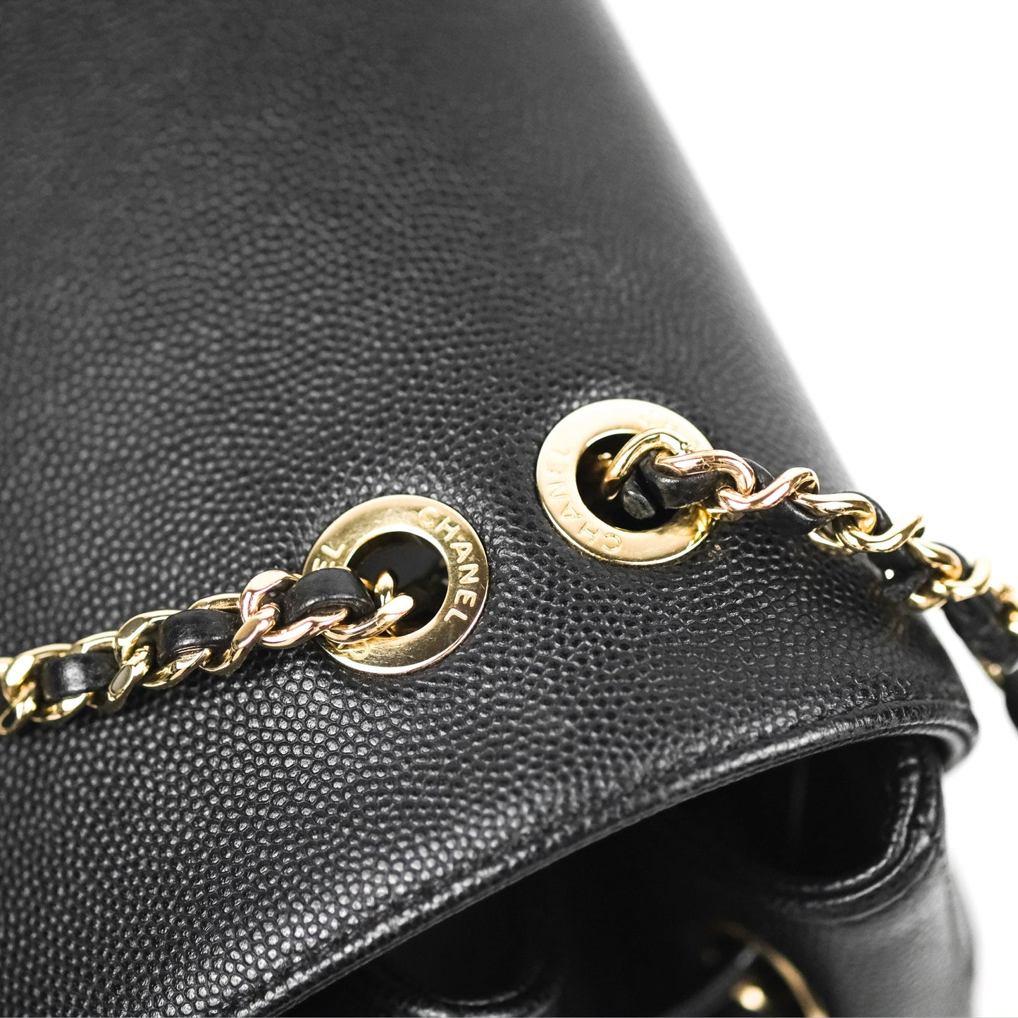 Chanel Quilted Business Affinity Backpack Black Caviar Gold Hardware