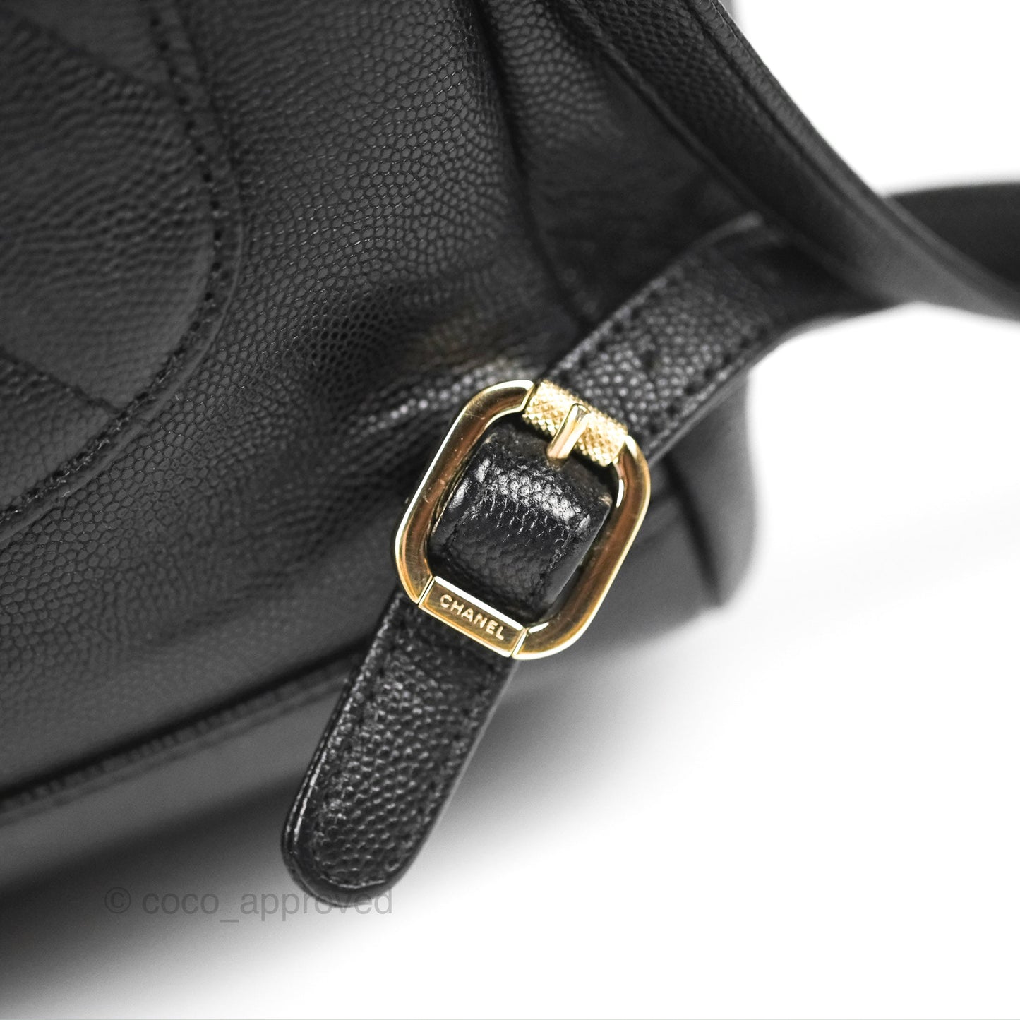Chanel Quilted Business Affinity Backpack Black Caviar Gold Hardware