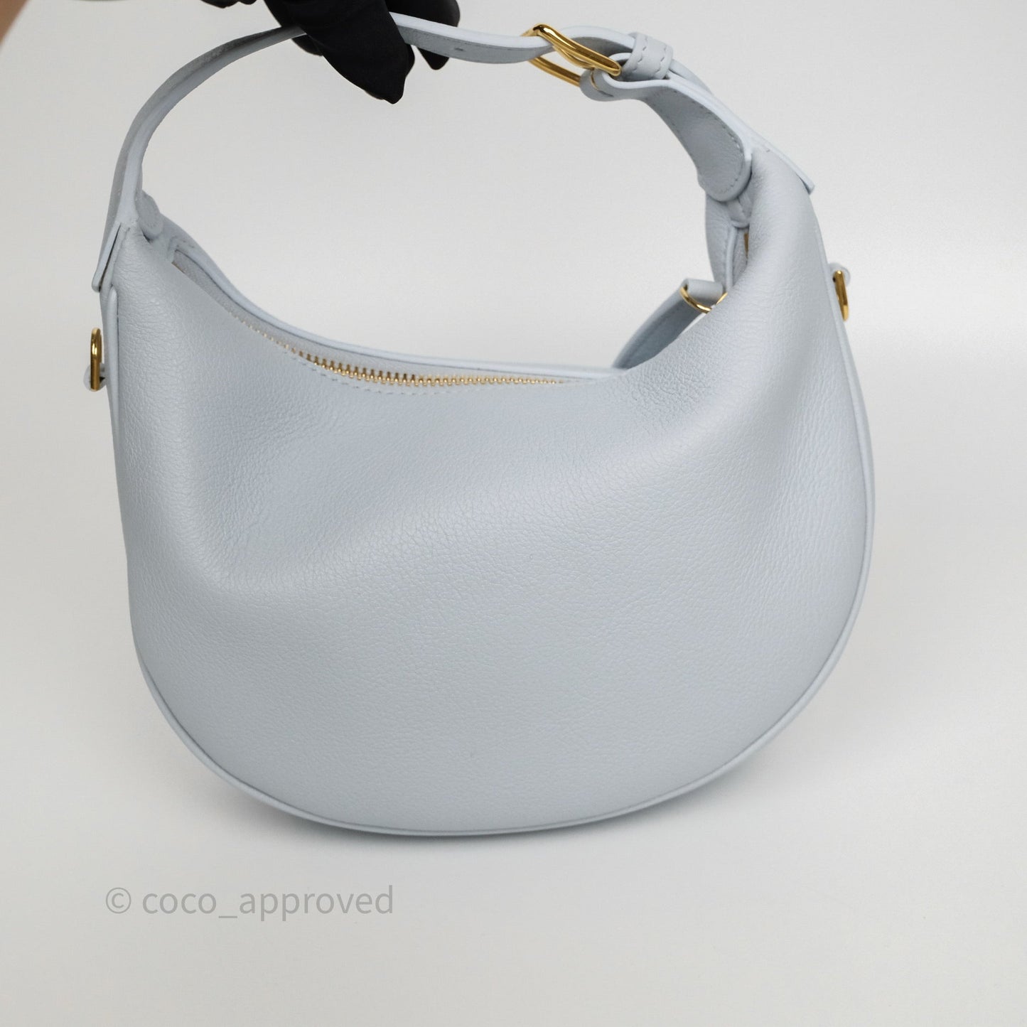 Celine Teen Celine Lulu in Grained Calfskin Glacier Light Blue