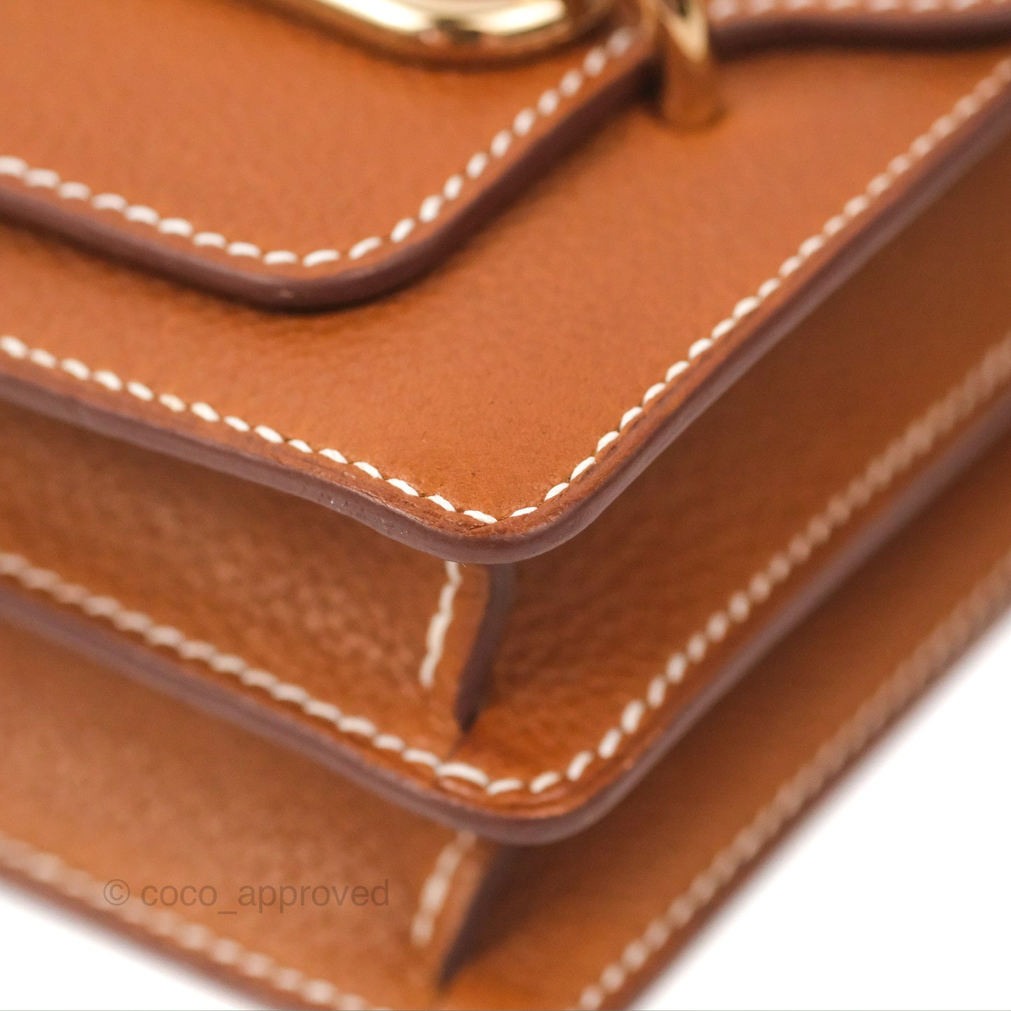 Hermès Roulis Mini 18 Gold Fauve Barenia Gold Hardware