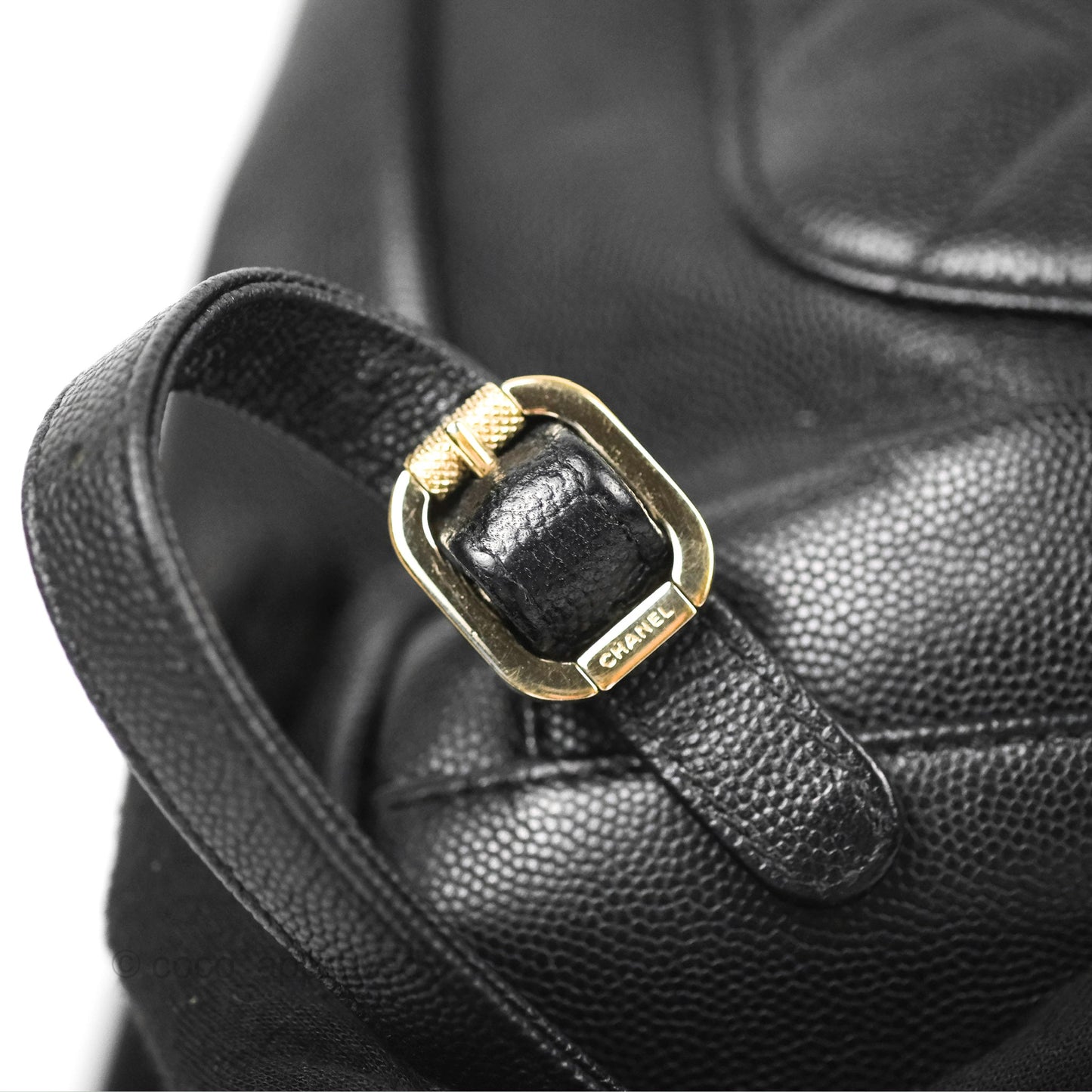 Chanel Quilted Business Affinity Backpack Black Caviar Gold Hardware
