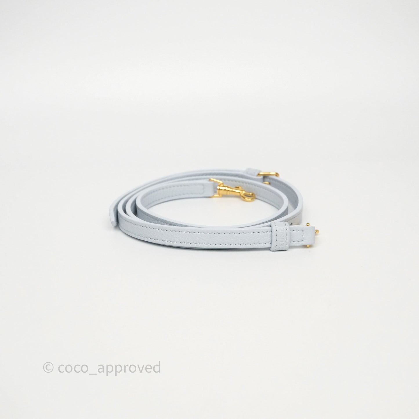 Celine Teen Celine Lulu in Grained Calfskin Glacier Light Blue