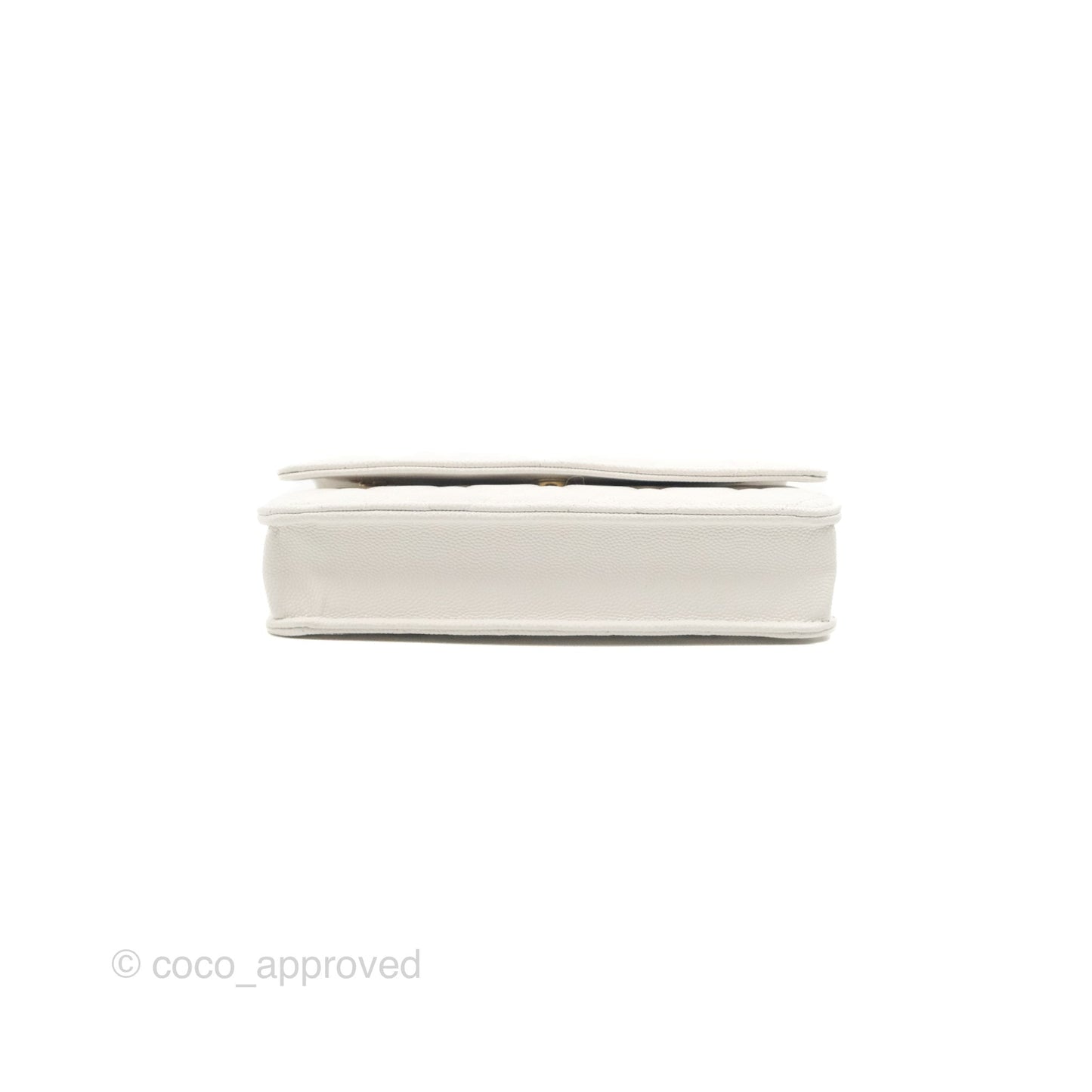 Chanel Quilted Classic Wallet on Chain WOC White Caviar Gold Hardware