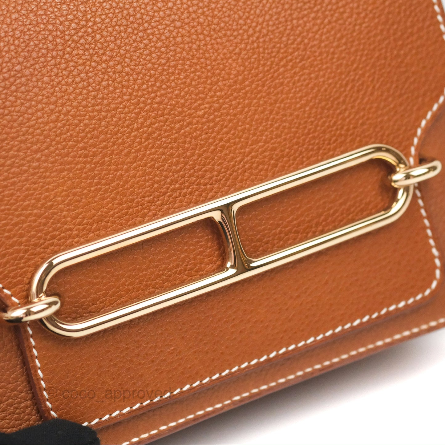Hermès Roulis Mini 18 Gold Fauve Barenia Gold Hardware