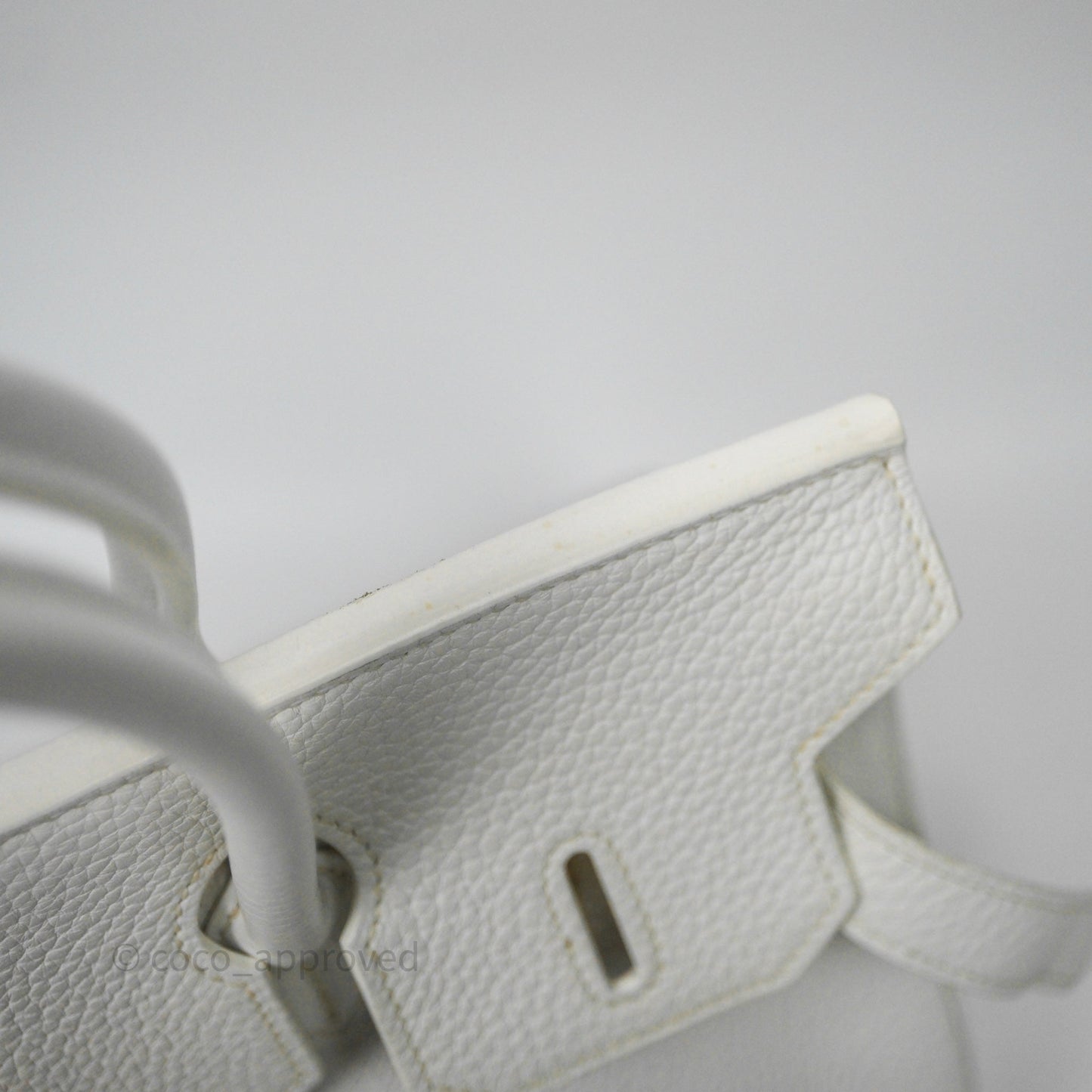Hermès Birkin 30 Retourne Blanc 01 Clemence Gold Hardware