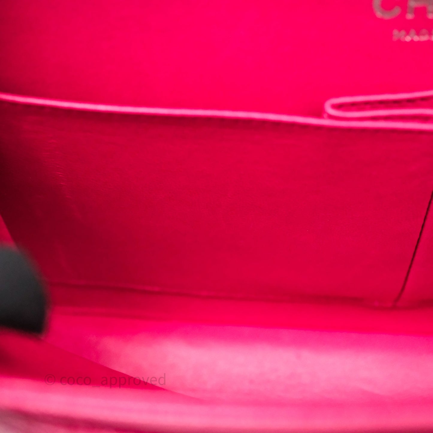 Chanel Small Classic Flap Quilted Hot Pink Caviar Silver Hardware
