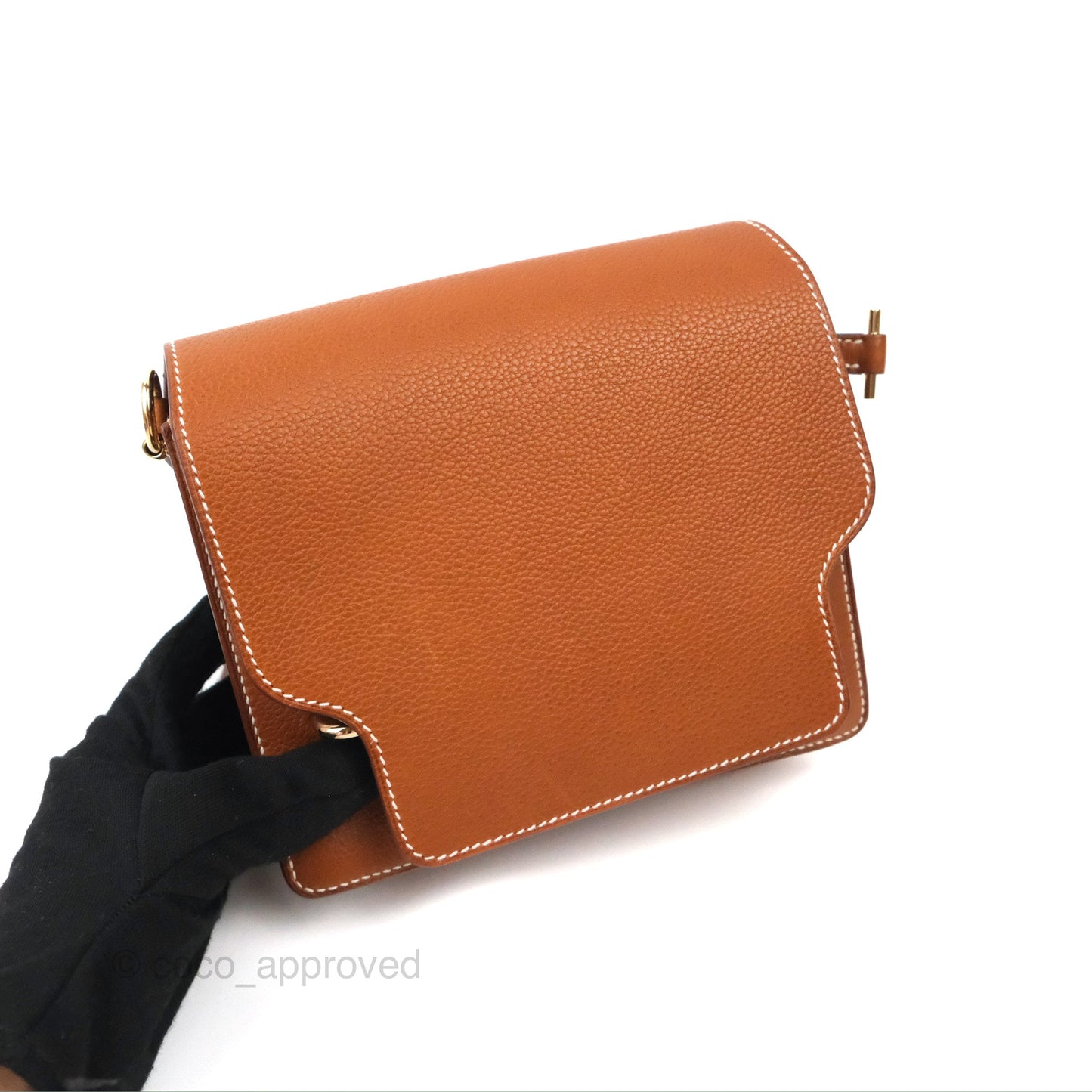 Hermès Roulis Mini 18 Gold Fauve Barenia Gold Hardware