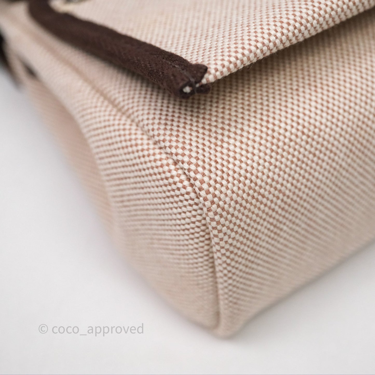 Hermès Mini Herbag Ebene 46 Canvas Palladium Hardware
