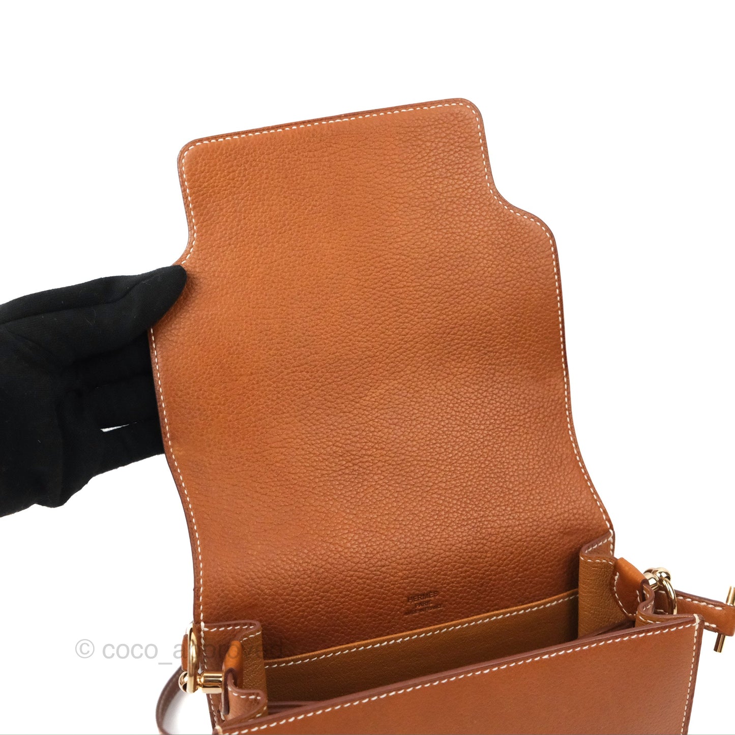 Hermès Roulis Mini 18 Gold Fauve Barenia Gold Hardware