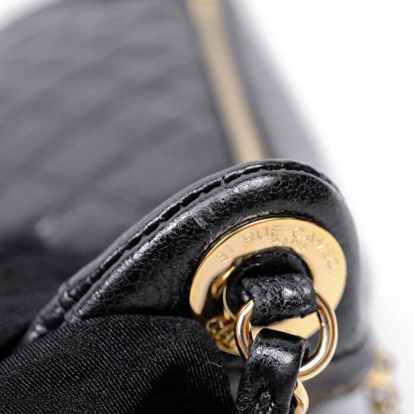 Chanel Waist Bag Black Crumpled Glazed Lambskin Gold Hardware