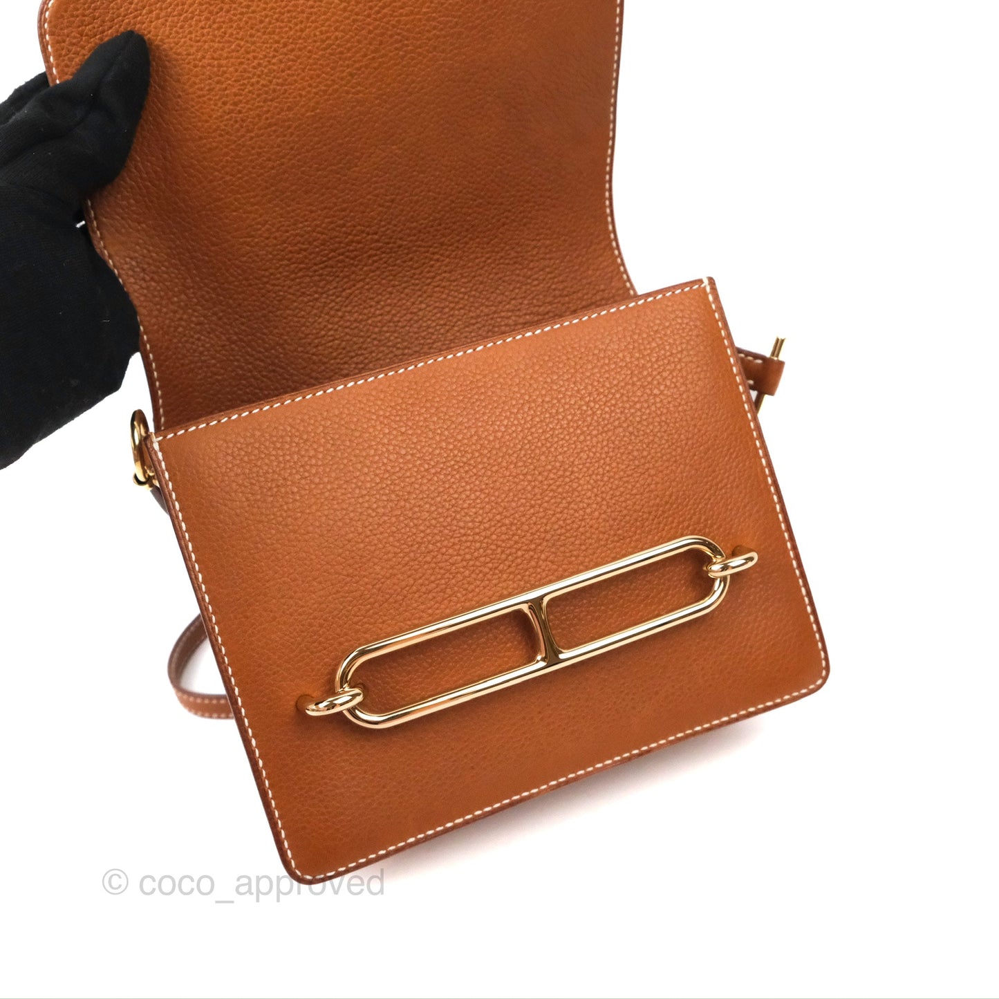 Hermès Roulis Mini 18 Gold Fauve Barenia Gold Hardware