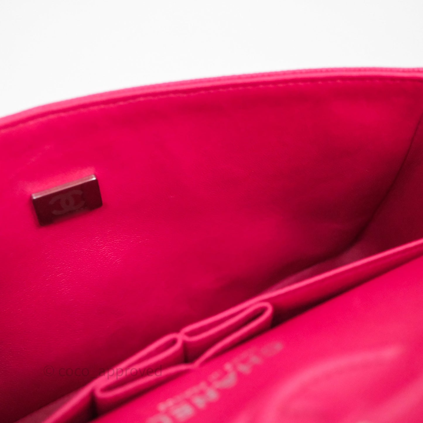 Chanel Small Classic Flap Quilted Hot Pink Caviar Silver Hardware