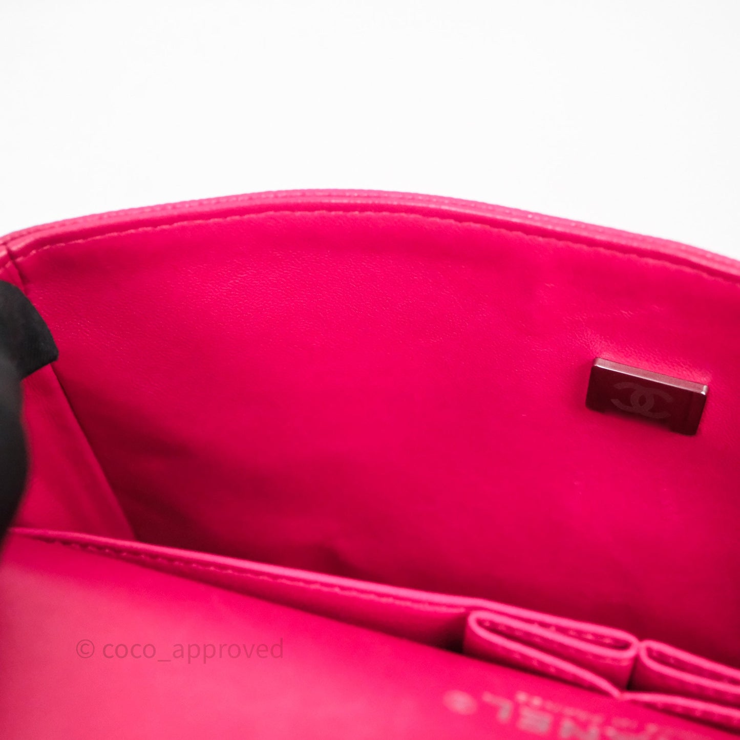 Chanel Small Classic Flap Quilted Hot Pink Caviar Silver Hardware