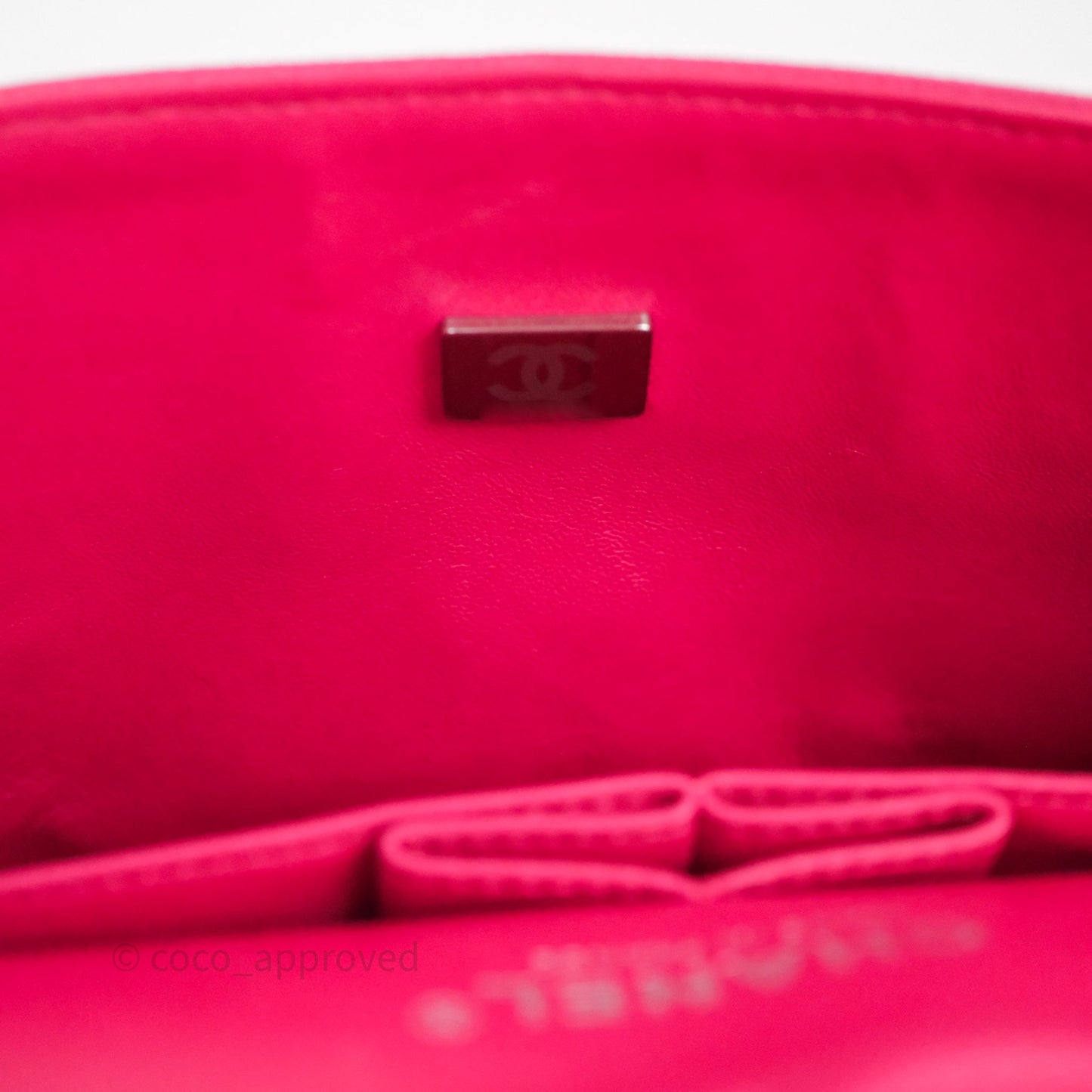Chanel Small Classic Flap Quilted Hot Pink Caviar Silver Hardware