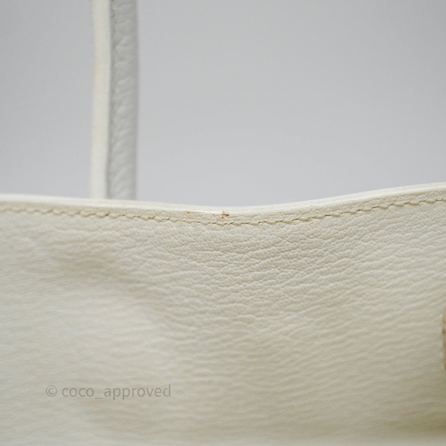 Hermès Birkin 30 Retourne Blanc 01 Clemence Gold Hardware