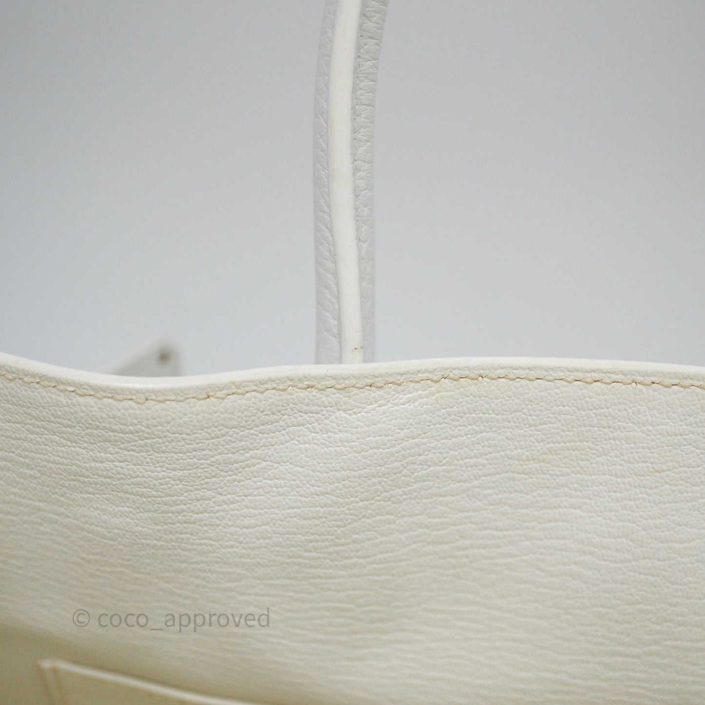 Hermès Birkin 30 Retourne Blanc 01 Clemence Gold Hardware