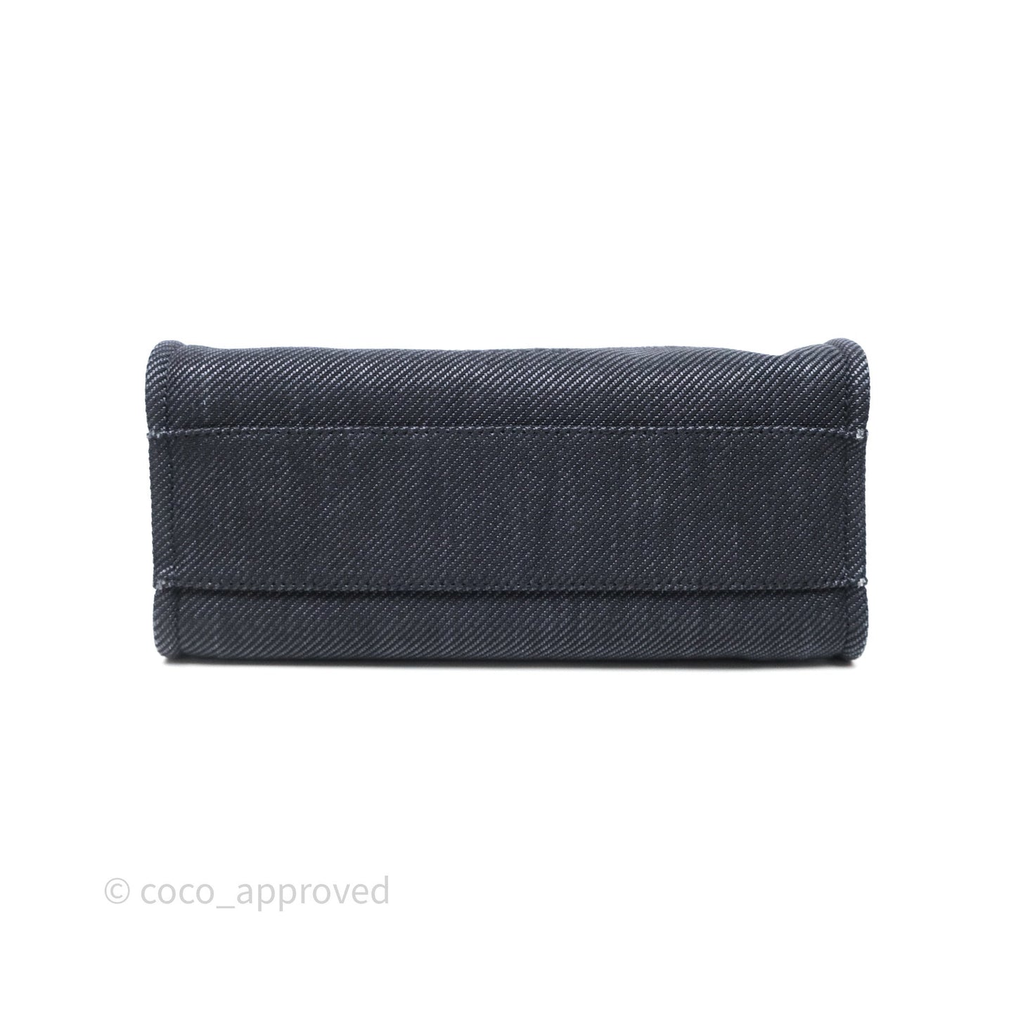 Chanel Medium Deauville Navy Canvas Gold Hardware