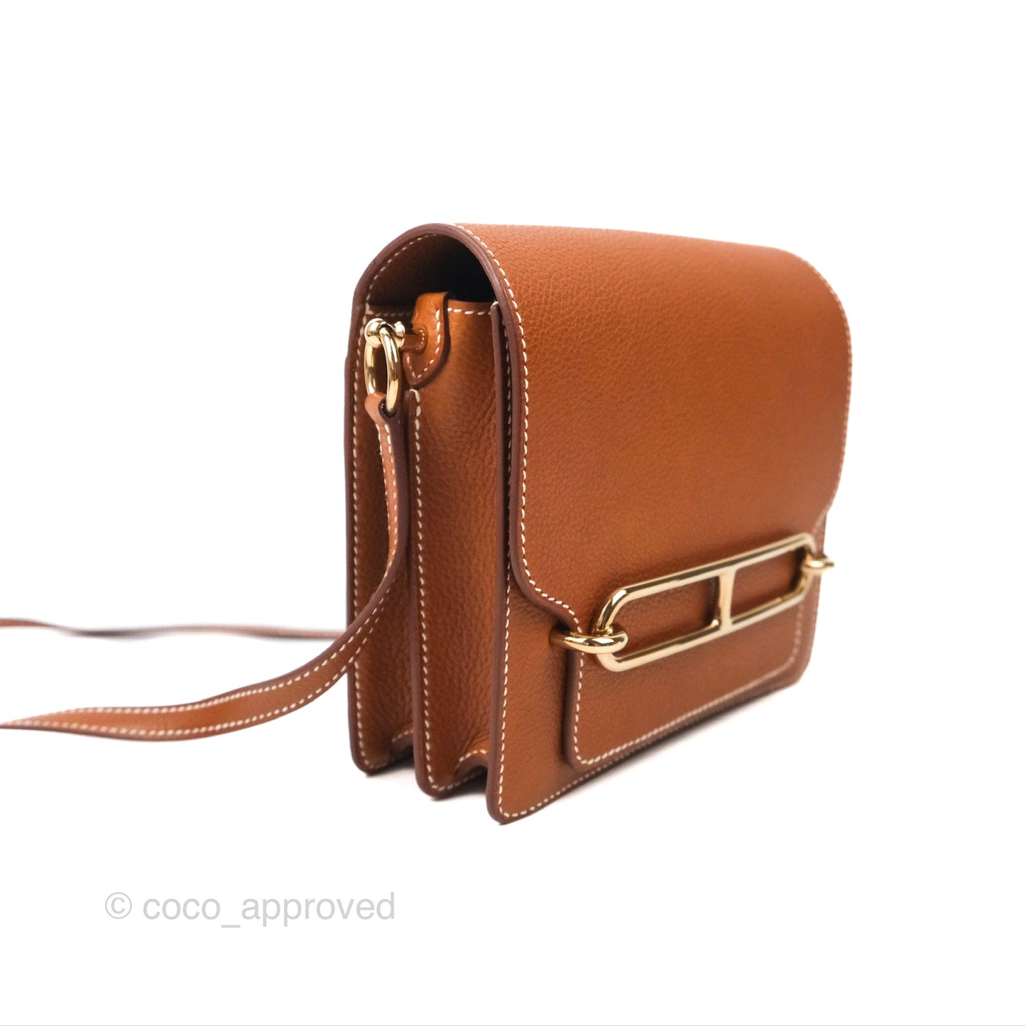 Hermès Roulis Mini 18 Gold Fauve Barenia Gold Hardware